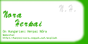 nora herpai business card